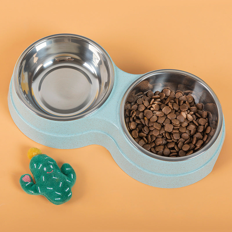 Double Stainless Steel Pet Feeding Bowls