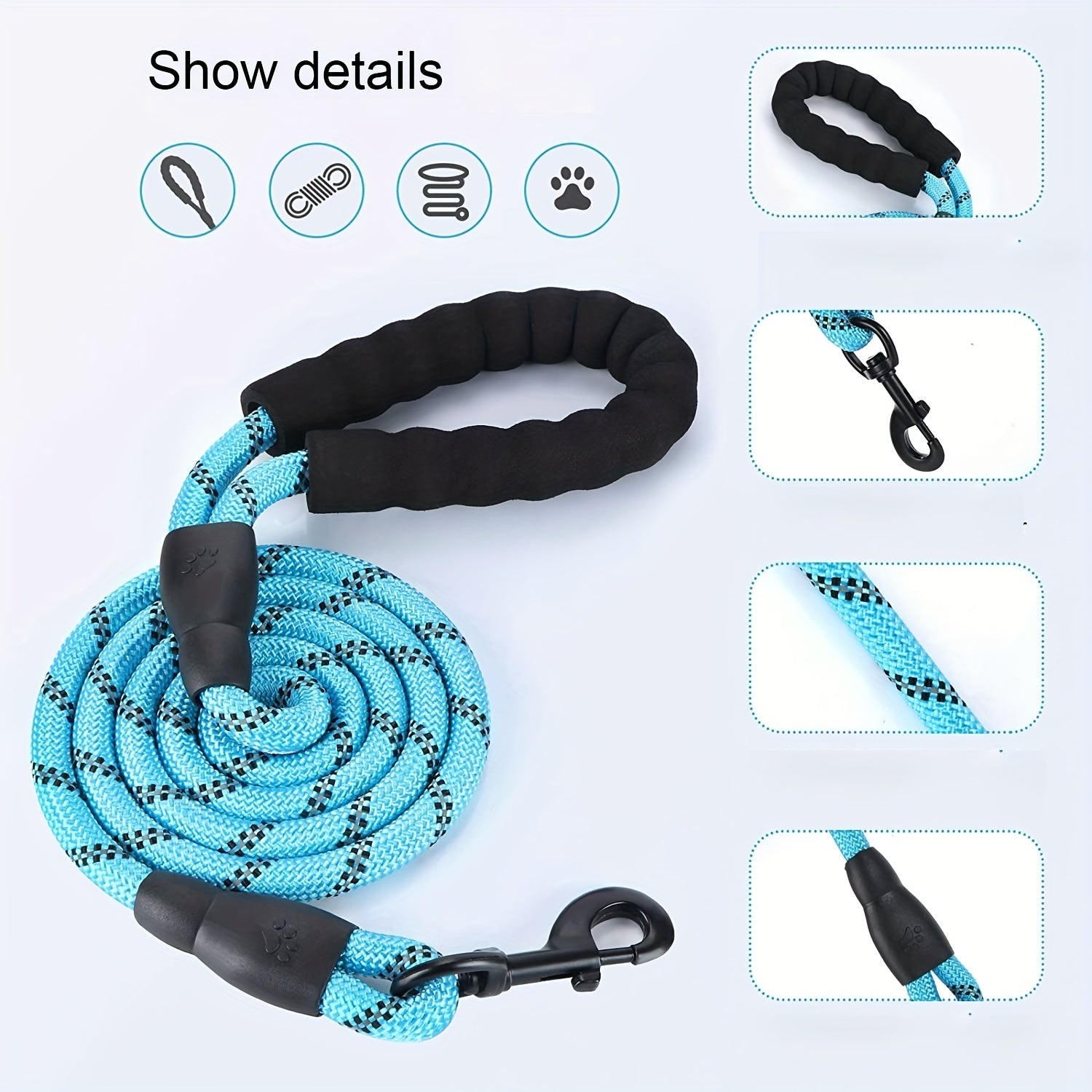 Elastic Hands-Free Dog Leash with Waist Belt
